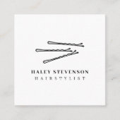 Minimalistisch Haarstylist Modern Chic Visitekaart Vierkante Visitekaartje (Voorkant)