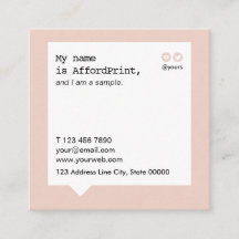 Minimalistisch Hallo Bubble Blush