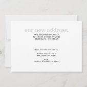 Minimalistisch Hallo New Home Address Photo Moving Aankondiging (Achterkant)