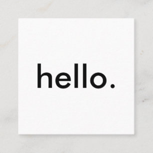 Minimalistisch Hallo Vierkante Visitekaartje