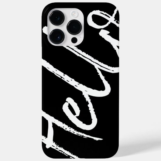 Minimalistisch Hallo zwart en wit, modern Case-Mate iPhone Case (Achterkant)