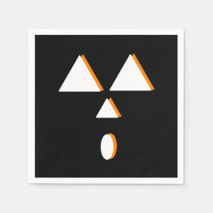 Minimalistisch Halloween Pompoensnijfeest Servet