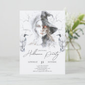 Minimalistisch Halloweenportret achtervolgt het bo Kaart (Staand voorkant)