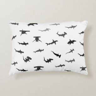Minimalistisch Hammerhead Shark Hammerhead Patroon Accent Kussen