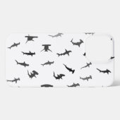 Minimalistisch Hammerhead Shark Hammerhead Patroon iPhone Hoesje (Achterkant horizontaal)