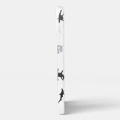 Minimalistisch Hammerhead Shark Hammerhead Patroon iPhone Hoesje (Linkerkant)
