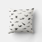 Minimalistisch Hammerhead Shark Hammerhead Patroon Kussen (Achterkant)