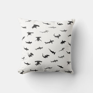 Minimalistisch Hammerhead Shark Hammerhead Patroon Kussen