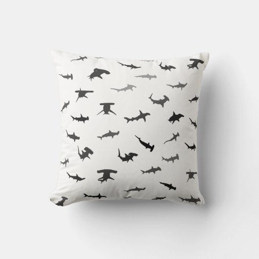 Minimalistisch Hammerhead Shark Hammerhead Patroon Kussen (Voorkant)