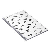 Minimalistisch Hammerhead Shark Hammerhead Patroon Notitieboek (Rechterzijde)