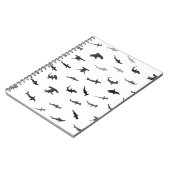 Minimalistisch Hammerhead Shark Hammerhead Patroon Notitieboek (Linkerzijde)