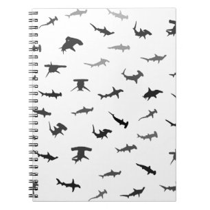 Minimalistisch Hammerhead Shark Hammerhead Patroon Notitieboek
