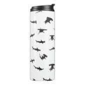 Minimalistisch Hammerhead Shark Hammerhead Patroon Thermosbeker (Gedraaid links)