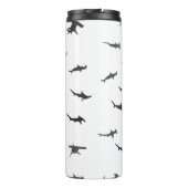 Minimalistisch Hammerhead Shark Hammerhead Patroon Thermosbeker (Achterkant)