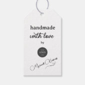 Minimalistisch Handgemaakt met Liefde Dank Je Cadeaulabel (Voorkant)