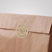 Minimalistisch handgemaakt met liefde ronde sticker