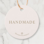 Minimalistisch handgemaakt product Label (Voorkant)