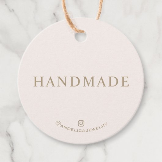 Minimalistisch handgemaakt product Label (Voorkant)