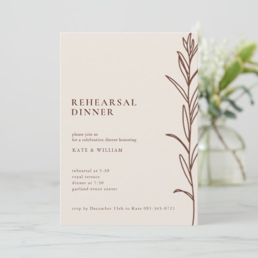 Minimalistisch handgemaakt voor het inwendig repet kaart (Staand voorkant)