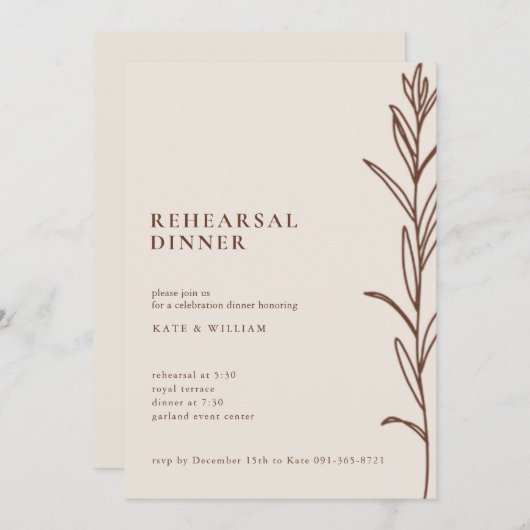 Minimalistisch handgemaakt voor het inwendig repet kaart (Voorkant / Achterkant)