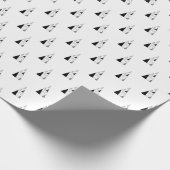 Minimalistisch handgeschilderd boompatroon cadeaupapier (Hoek)