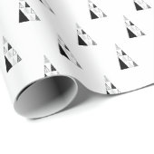 Minimalistisch handgeschilderd boompatroon cadeaupapier (Rol Hoek)