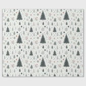 Minimalistisch handgeschilderd boompatroon cadeaupapier (Vlak)