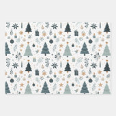 Minimalistisch handgeschilderd boompatroon inpakpapier vel (Voorkant 3)