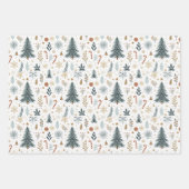 Minimalistisch handgeschilderd boompatroon inpakpapier vel (Voorkant 3)