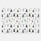 Minimalistisch handgeschilderd boompatroon inpakpapier vel (Voorkant 2)