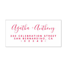 Minimalistisch handgeschreven adres voor weduwente