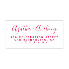 Minimalistisch handgeschreven adres voor weduwente  zelfinktende stempel