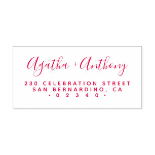 Minimalistisch handgeschreven adres voor weduwente  zelfinktende stempel