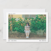 Minimalistisch handgeschreven Afstuderen foto-Afst Aankondiging (Voorkant)