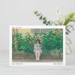 Minimalistisch handgeschreven Afstuderen foto-Afst Aankondiging