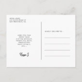 Minimalistisch handgeschreven afstuderen Foto Briefkaart (Achterkant)