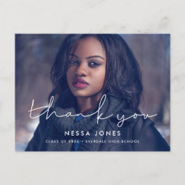 Minimalistisch handgeschreven afstuderen Foto Briefkaart