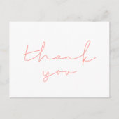 Minimalistisch handgeschreven Baby shower Dank u Briefkaart (Voorkant)