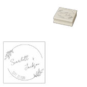 Minimalistisch handgeschreven botanisch sparen de  rubberstempel (Gestempeld)