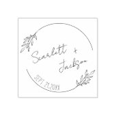 Minimalistisch handgeschreven botanisch sparen de  rubberstempel (Afrduk)