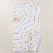 Minimalistisch handgeschreven design met moderne G Strandlaken (Voorkant)