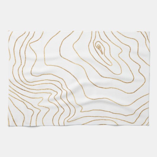 Minimalistisch handgeschreven design met moderne G Theedoek (Horizontaal)