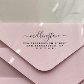 Minimalistisch handgeschreven familienaam Retourad Zelfinktende Stempel