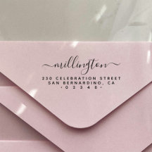 Minimalistisch handgeschreven familienaam Retourad