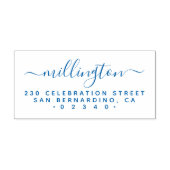 Minimalistisch handgeschreven familienaam Retourad Zelfinktende Stempel (Design)