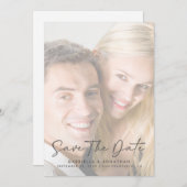 Minimalistisch handgeschreven handgeschreven hands save the date (Voorkant / Achterkant)