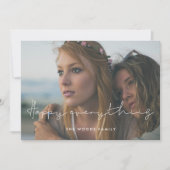 Minimalistisch handgeschreven Happy Everything Fot Feestdagenkaart (Voorkant)