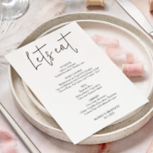 Minimalistisch handgeschreven Let's eat Wedding Me