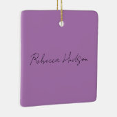 Minimalistisch handgeschreven naamlegger keramisch ornament (Rechts)