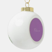 Minimalistisch handgeschreven naamlegger keramische bal ornament (Links)
